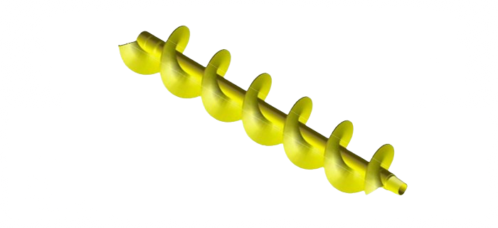 Aste elicoidali con attacco filettato conico | Helicoidal Pipes with Conical Thread