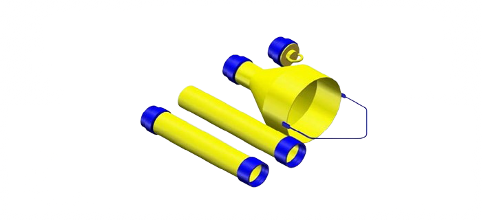 Tubo getto con filetto e accessori | Tremie pipe with thread and accessories
